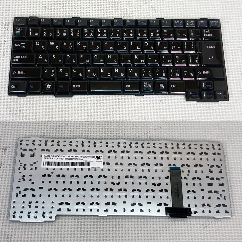 【中古】ノート用キーボード 日本語配列 黒 交換用 ★ 富士通 CP481824-01 MP-09K30J06D85 30pin 297mm×111mm #2504-K_画像1