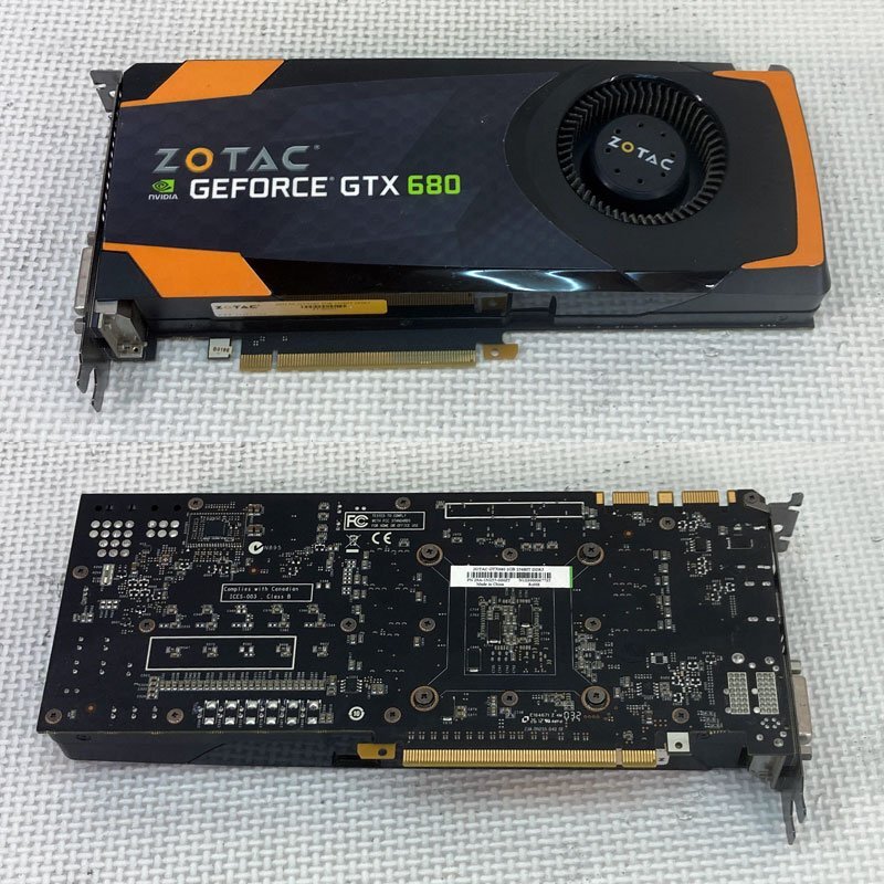 中古グラフィックカード 動作確認済 Vista～Win11 LINUX ★ ZOTAC NVIDIA GeForce GTX 680 GDDR5 2GB 256bit DVI/HDMI/DP #2632-Kの画像2