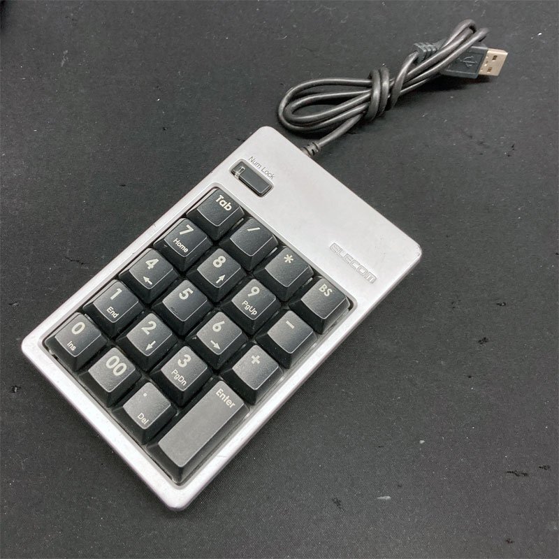 【メール便対応】 複数出品 USB接続 テンキーボード ★ ELECOM TK-BT3 TAB/NumLockキー付 #2669-K_画像1