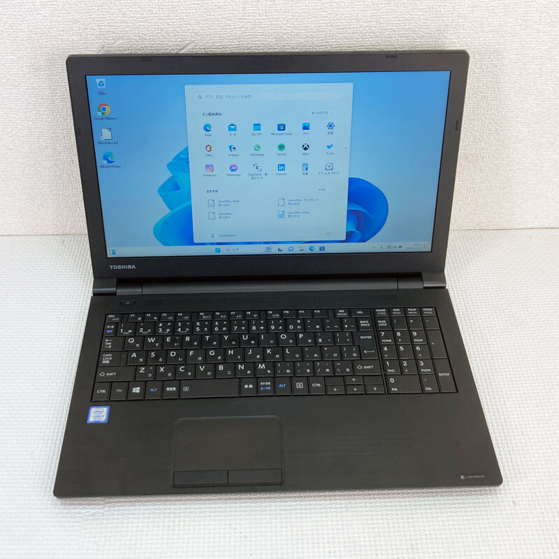 Windows11 第7世代CPU搭載 新品SSD使用 ★ 東芝 dynabook B55/J Core i3-7100U(2.4G/2コア) メモリ8GB SSD256GB 15.6型HD液晶_画像3