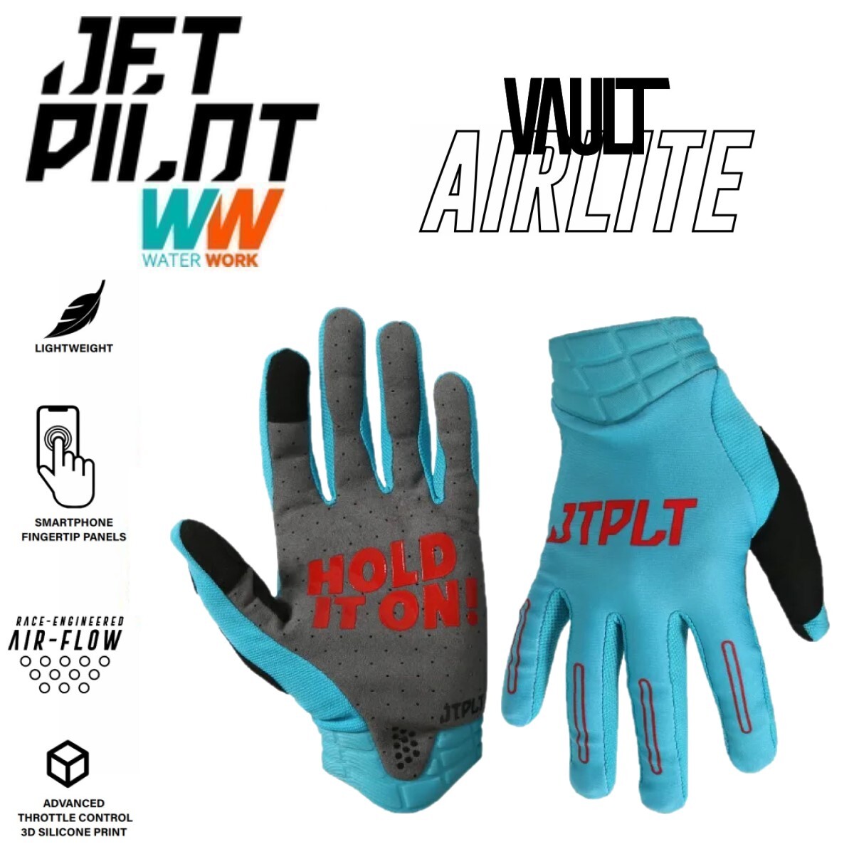  jet Pilot JETPILOT 2024 перчатка бесплатная доставка болт воздушный свет перчатка JA23301 голубой S перчатки морской велосипед 