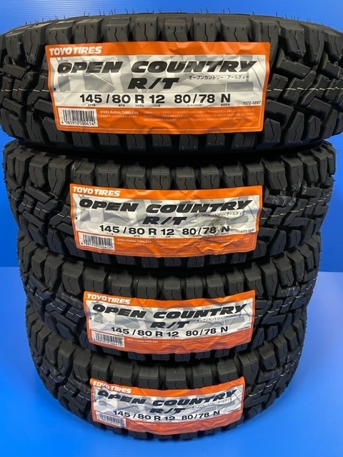 ◎ 在庫有 2024年製 オープンカントリー R/T 145/80R12 80/78N 4本セット送料込みで20,800円～_画像1