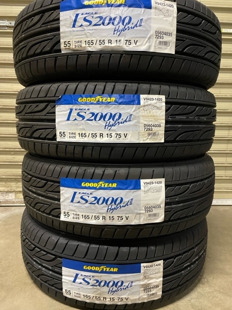 * stock have 2024 year made private person addressed to OK LS2000 HybridⅡ 165/55R15 75V 4 pcs set postage included .23,400 jpy ~