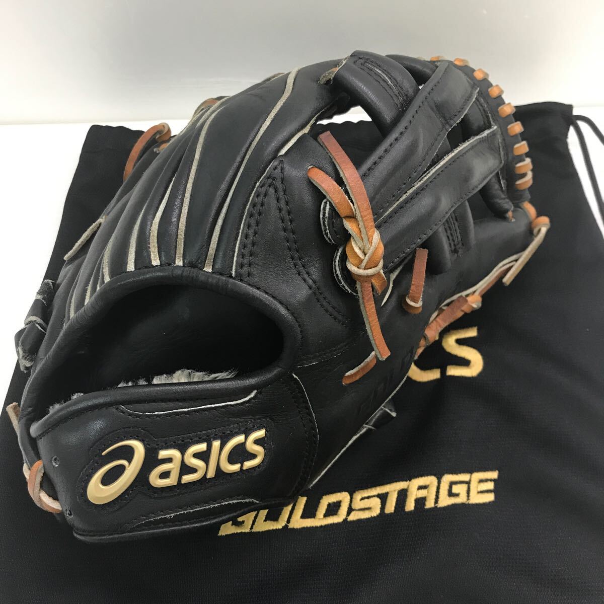G-9699 アシックス asics ゴールドステージ 軟式 内野手用 BGR5LT グローブ グラブ 野球 中古品 袋付きの画像1