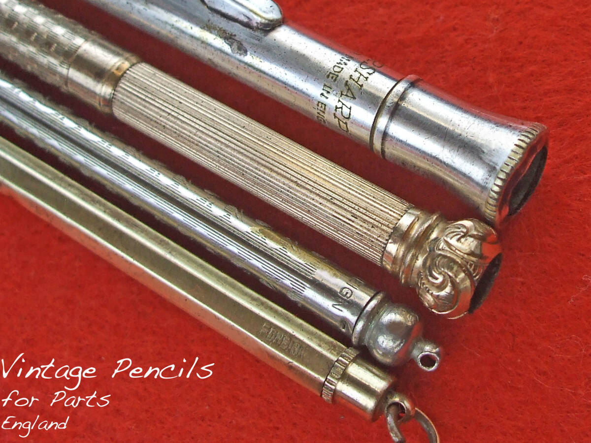 ◆パーツ◆1890’s-1930’s ヴィンテージペンシル4本 イギリス◆ 1890s-1930’s Vintage Pencils for Parts ENGLAND ◆の画像1