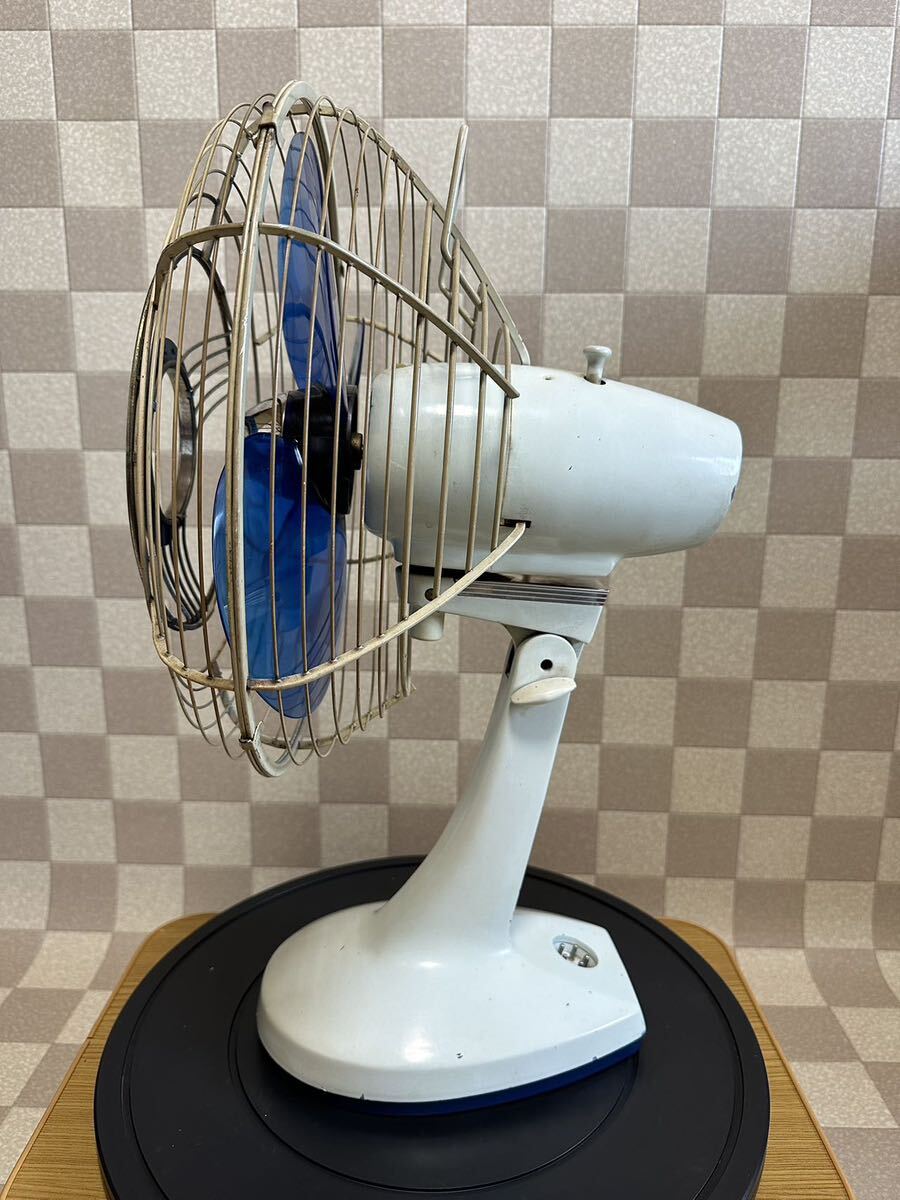 三菱 MITSUBISHI 昭和レトロ 扇風機 DM-30ND A.C ELECTRIC FAN 30cm細目扇 ※通電確認 首振りジャンクの画像4