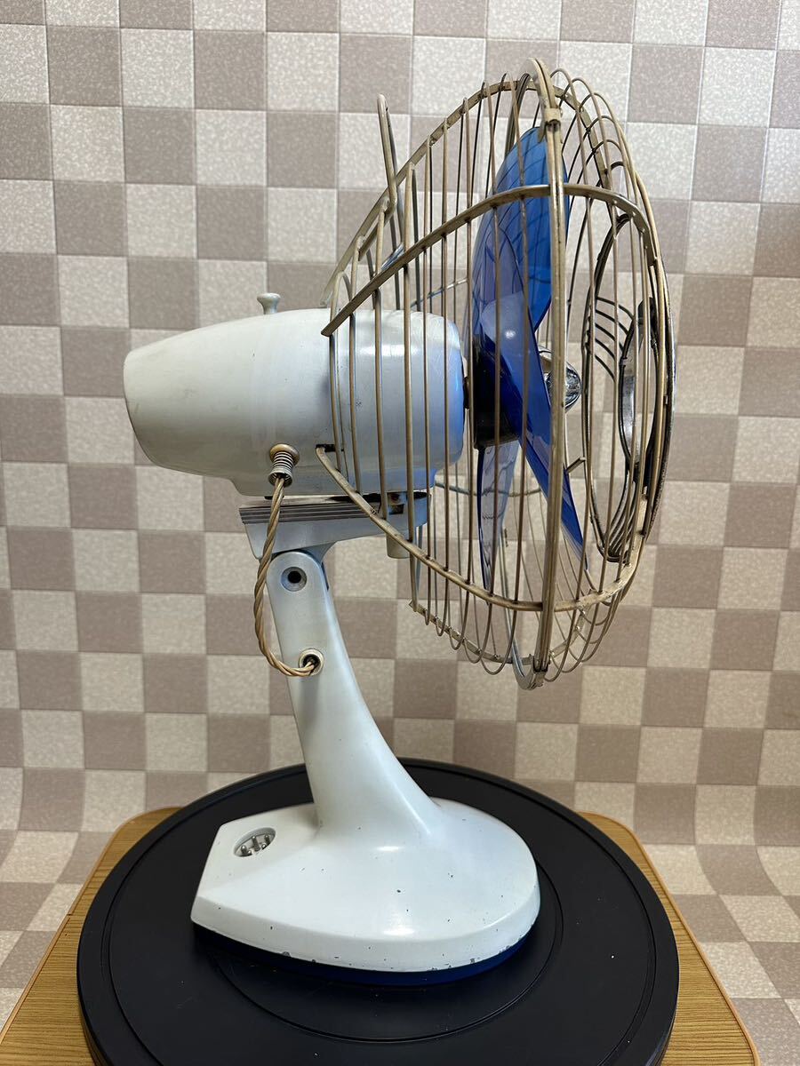 三菱 MITSUBISHI 昭和レトロ 扇風機 DM-30ND A.C ELECTRIC FAN 30cm細目扇 ※通電確認 首振りジャンクの画像3