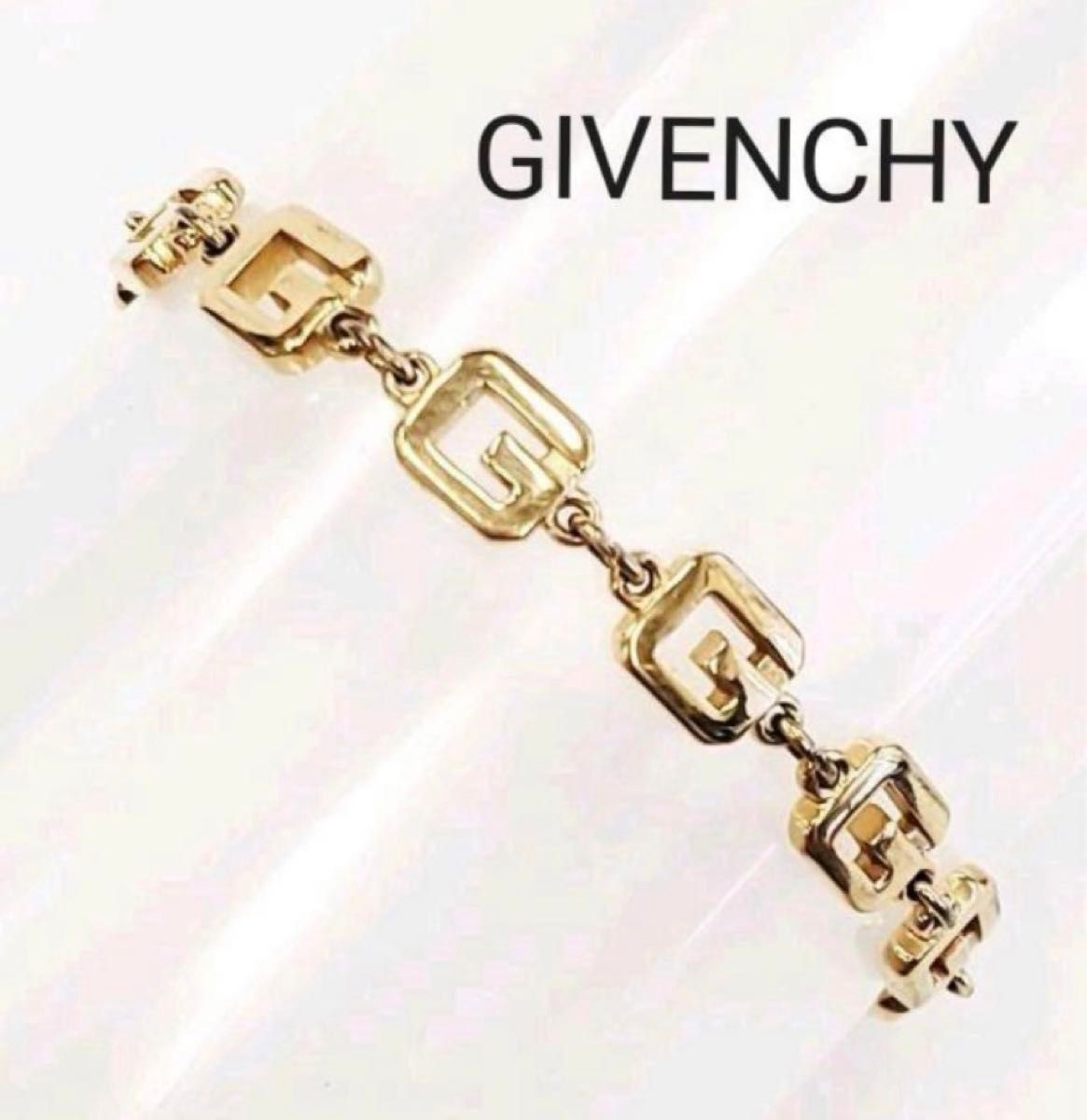 正規品　ジバンシー　GIVENCHY　ヴィンテージ　ブレスレット　ゴールドカラー