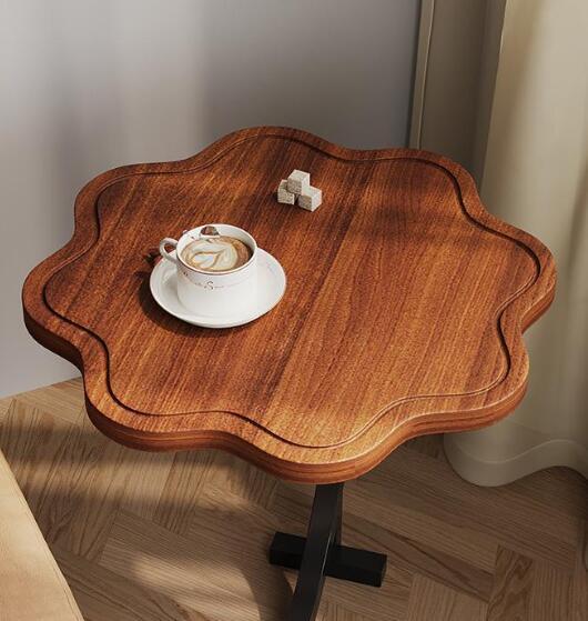 オリジナル高級花びら雲形サイドテーブル別荘ナイトテーブルリビング北欧木製 コーヒーテーブル 贅沢の画像2