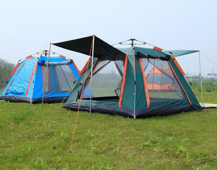 テント キャンプ用品 大型テント 4-5人用 ヤー アウトドア レジャー用品 ファミリーラージテントスペース の画像8