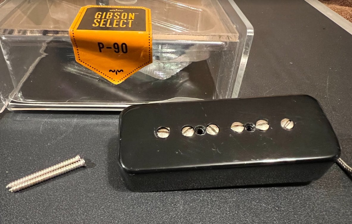 【中古】Gibson P90　抵抗値8.3kΩ　ブラックカバー　スクリュー付属　Gibsonオリジナルケース_画像3