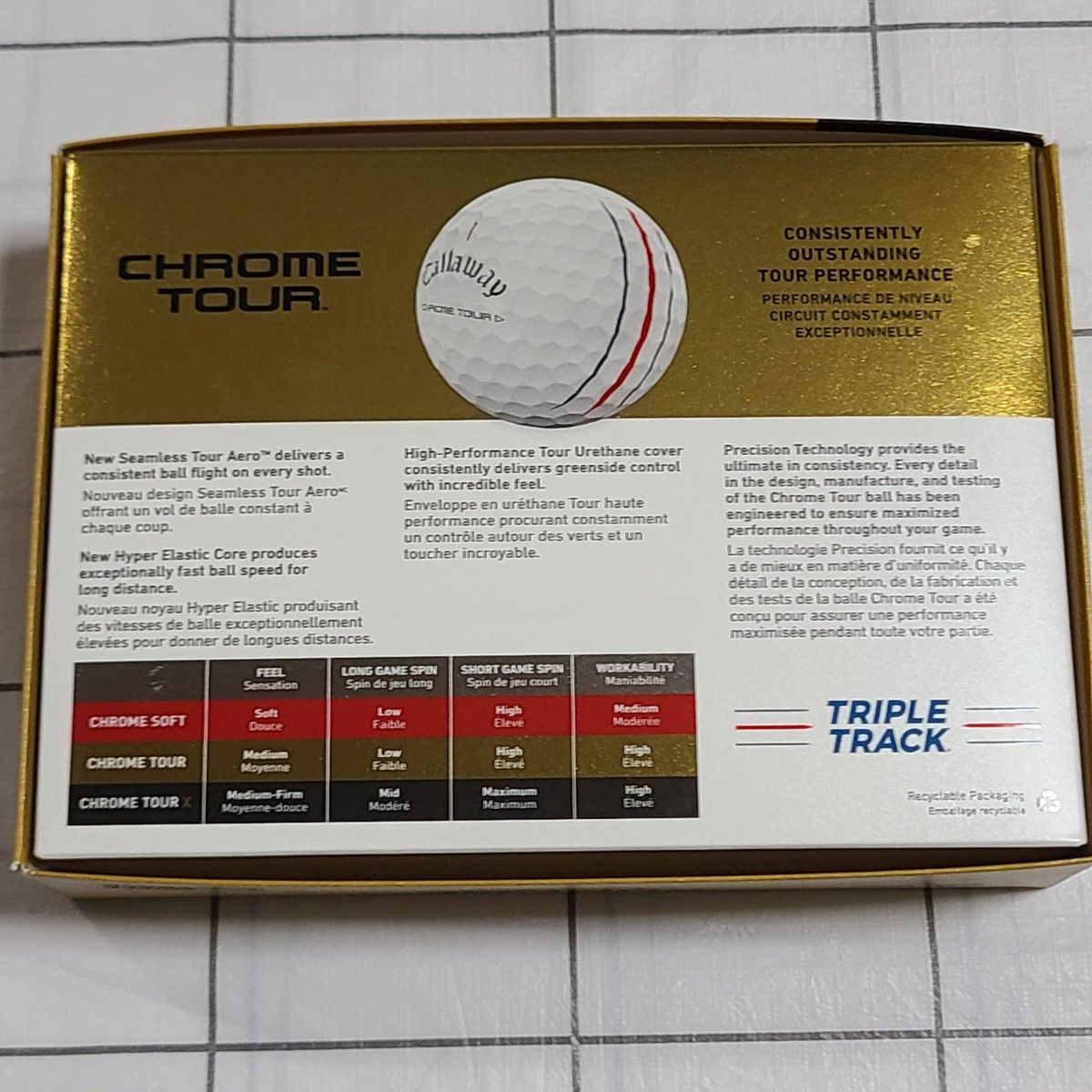 キャロウェイ CHROME TOUR トリプルトラック ホワイト  2024年モデル ゴルフボール 2ダース
