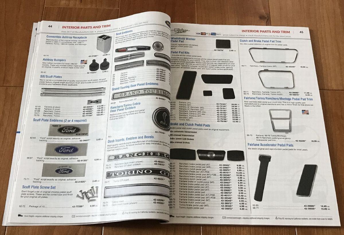 【カタログのみ】フォード　Fairlane フェアレーン 1962-1970＆Torino トリノ 1968-1976　パーツ＆アクセサリーカタログ　2020_画像4