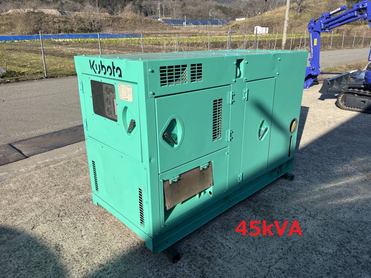 ◆兵庫　G-450SN-3　クボタ　ディーゼルエンジン　発電機　45kVA　引取希望　非常電源　災害復旧工事　建機　重機　建設機械◆_画像1