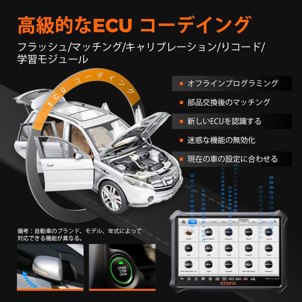 OTOFIX D1 OBD2診断機 日本語対応 Autel MP808/DS808のアップグレード版ECUコーディング&VAGガイ_画像3