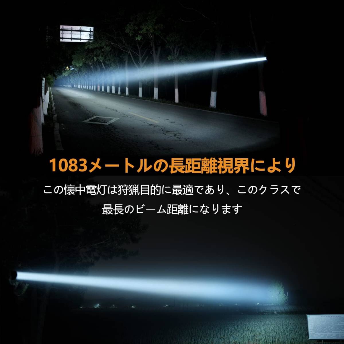 ホワイトLED(SFT40 Hi 6500K)-2200LM-1083M ACEBEAM L19 2.0 タクティカル 懐中電灯 _画像2