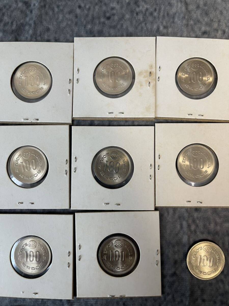 OKINAWA EXPO75 昭和50年 EXPO70 御在位50年　100円玉29枚　鳳凰 記念硬貨　日本古銭 _画像3