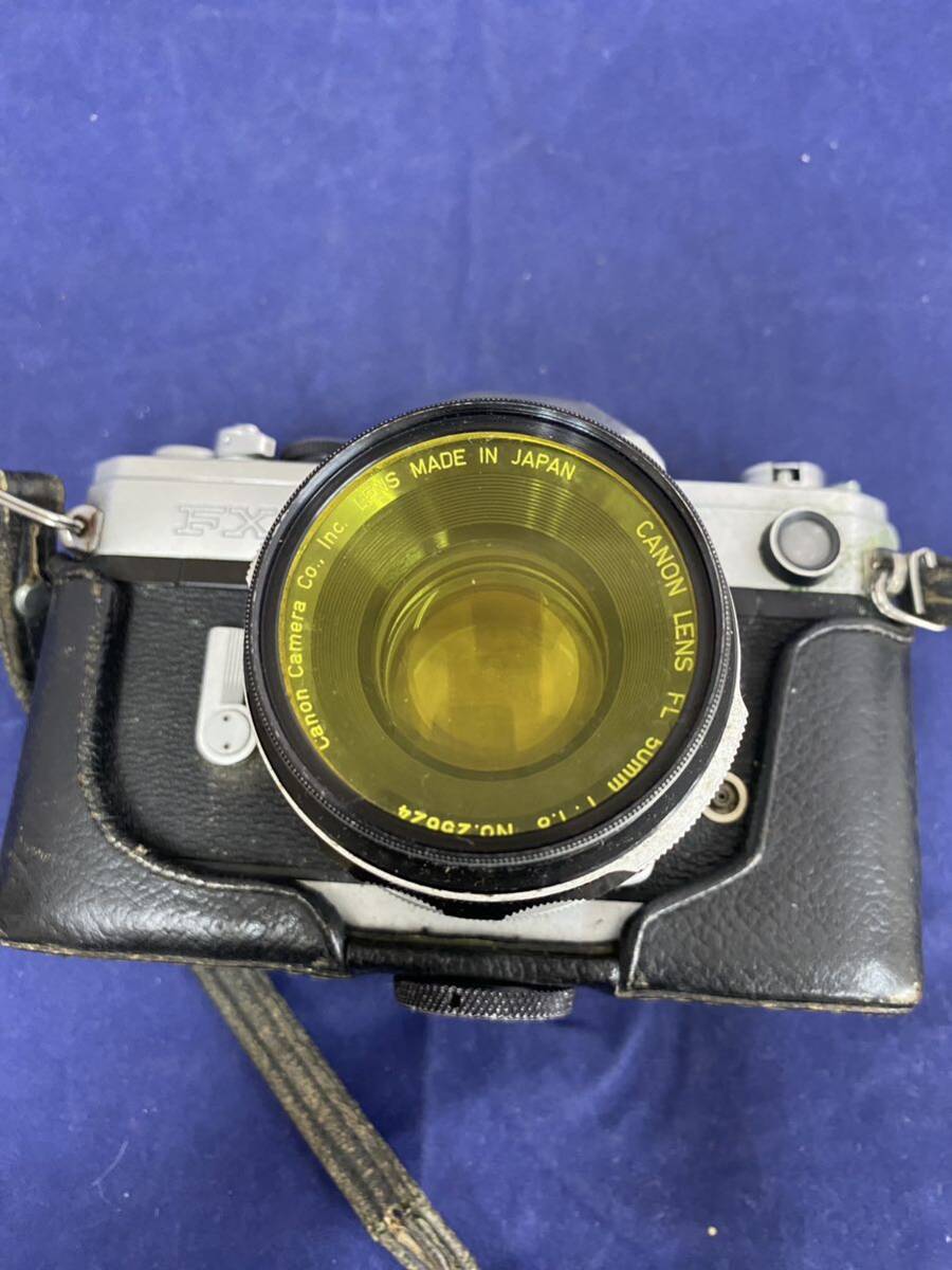 ジャンク扱いで　Canon FX キャノン 　＆　日本製　レンズ　FL 50mm 　１：1.8　_画像4