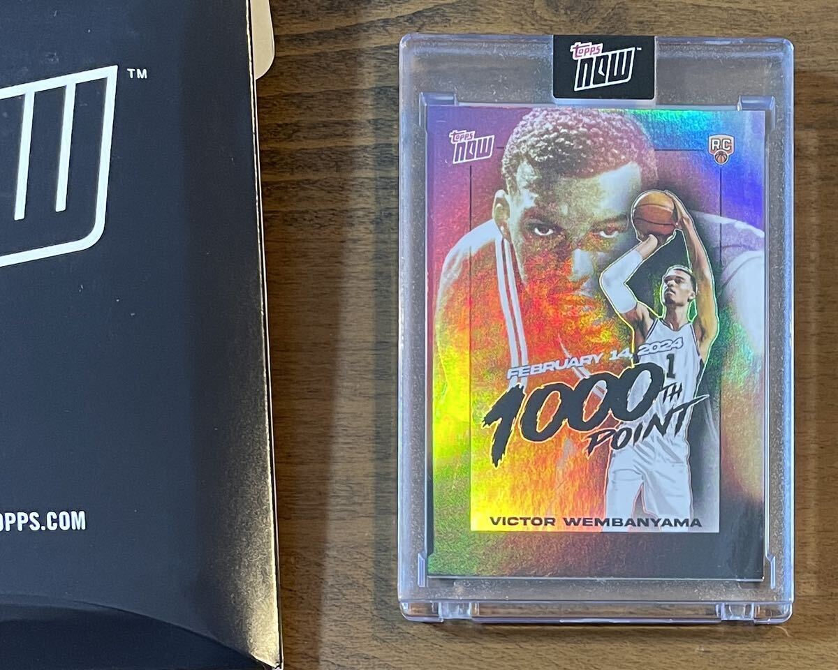 【未開封】2023-2024 topps now / Victor Wembanyama / 1000pt記念 / マグホ、topps箱付き_画像2