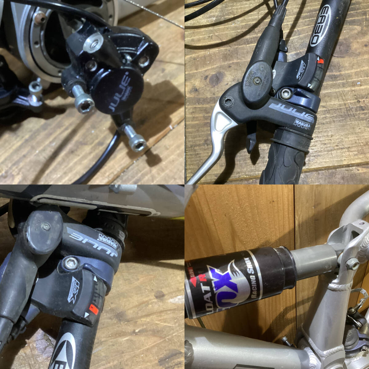 GT I DRIVE 2.0 フレーム　magura jilie 油圧ブレーキセット　deore LX シフト　FD セット　中古　使用歴少なめ　sサイズ_画像7