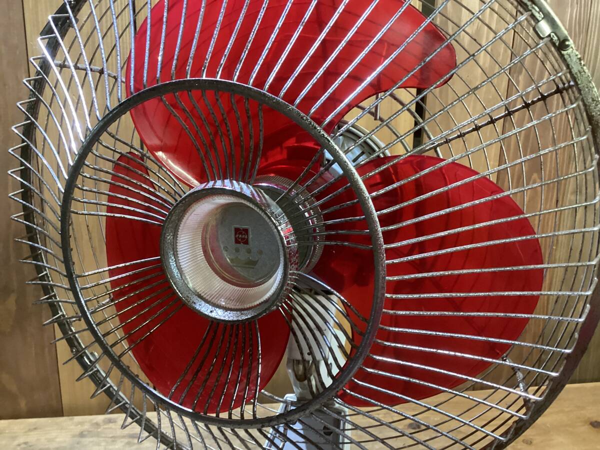 National National F-30EH retro electric fan red feather rotation has confirmed present condition goods used lack of parts equipped used 
