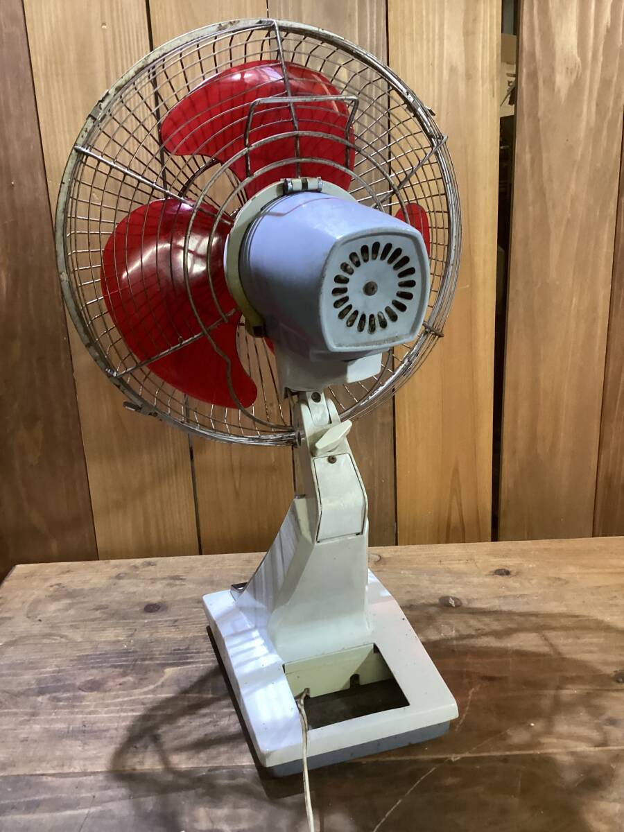 National National F-30EH retro electric fan red feather rotation has confirmed present condition goods used lack of parts equipped used 