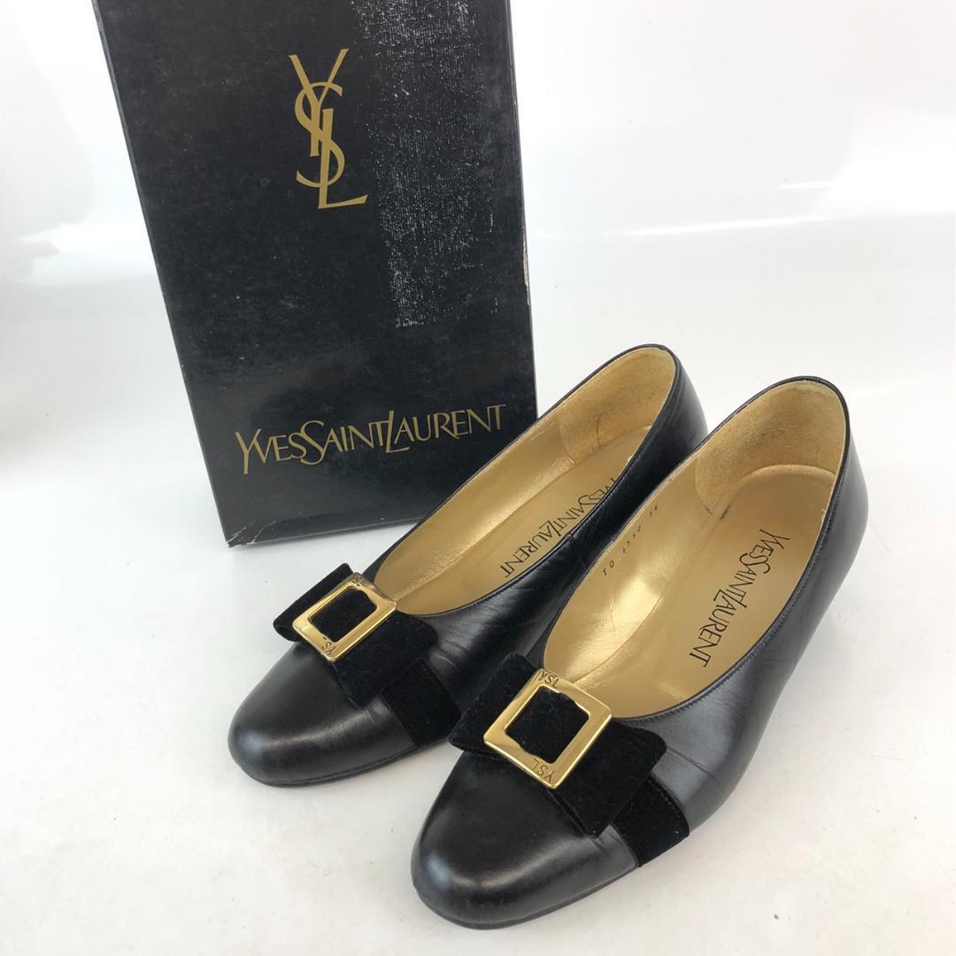 Yves Saint Laurent イヴサンローラン パンプス 靴 ブラック_画像1