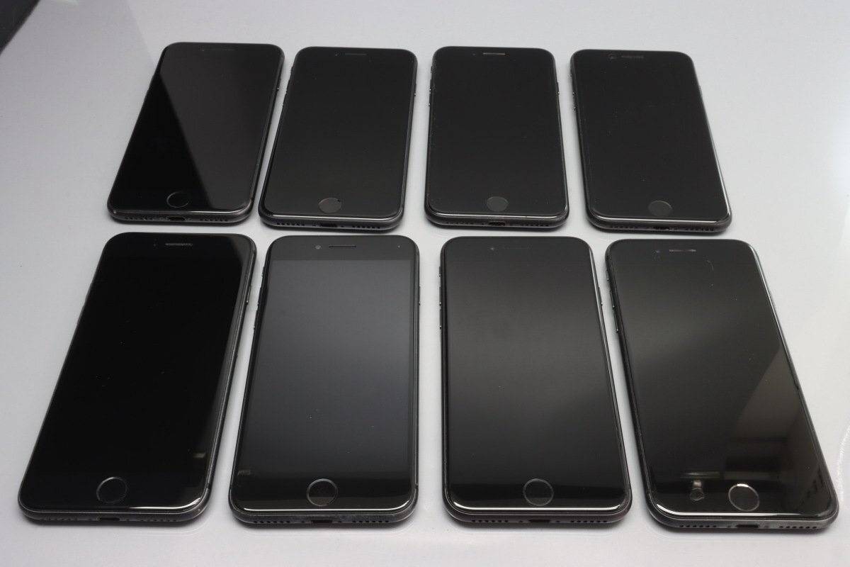 Apple iPhone8 64GB Space Gray 計8台セット A1906 MQ782J/A ■ドコモ★Joshin(ジャンク)1552【1円開始・送料無料】の画像2