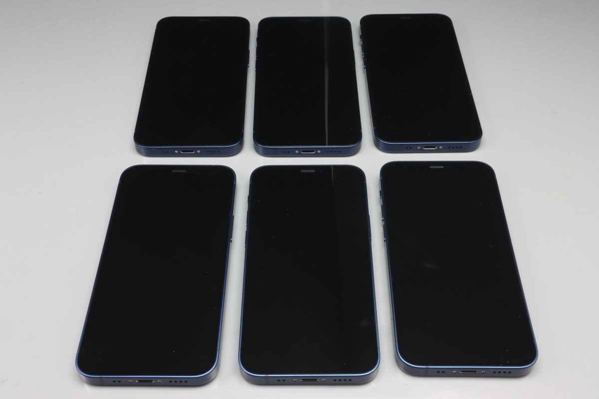 Apple iPhone12 mini 64GB Blue 計6台セット A2398 3H478J/A ■Y!mobile★Joshin(ジャンク)8362【1円開始・送料無料】の画像2