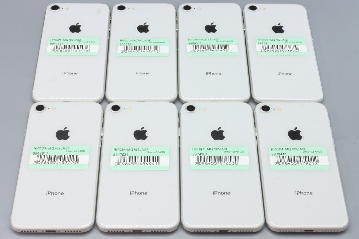 Apple iPhone8 64GB Silver 8台セット A1906 MQ792J/A ■SIMフリー★Joshin(ジャンク)1476【1円開始・送料無料】の画像1