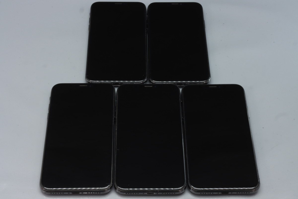 Apple iPhoneX 64GB Space Gray 5台セット A1902 MQAX2J/A ■ドコモ★Joshin(ジャンク)6702【1円開始・送料無料】の画像2