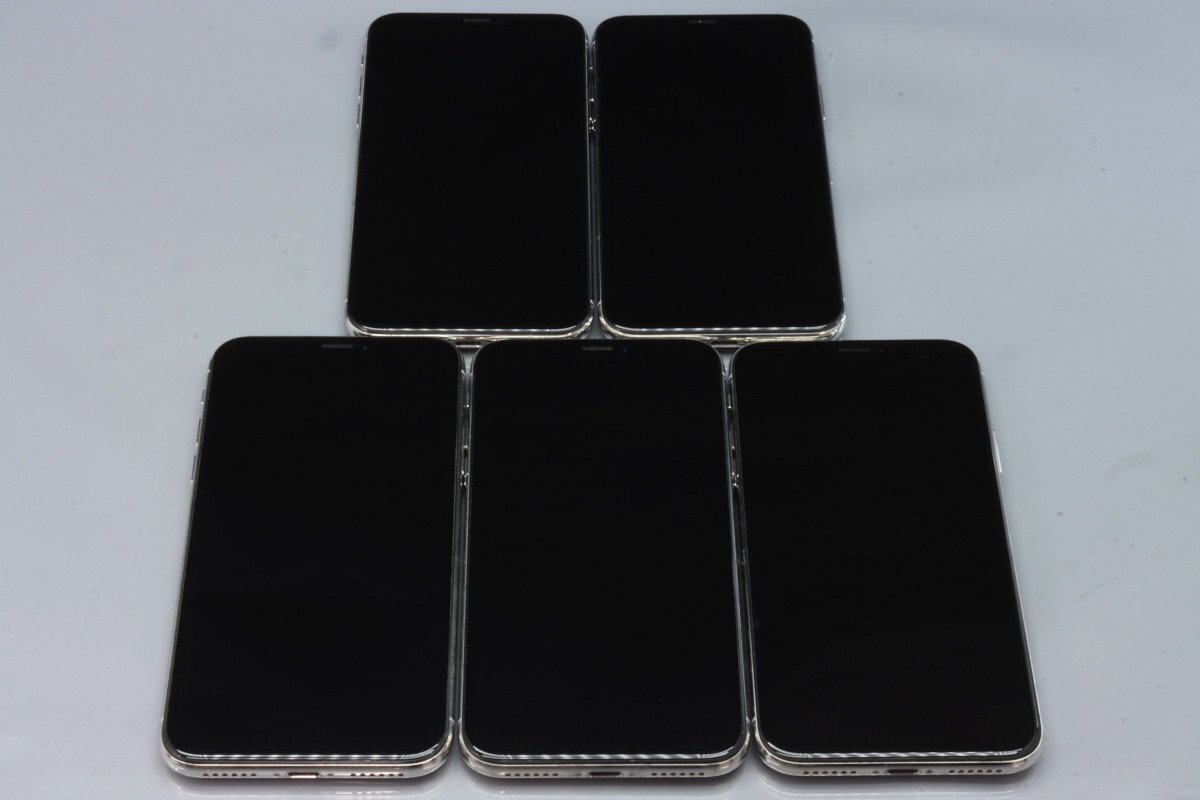 Apple iPhoneX 64GB Silver 5台セット A1902 MQAY2J/A ■ドコモ★Joshin(ジャンク)9223【1円開始・送料無料】の画像2
