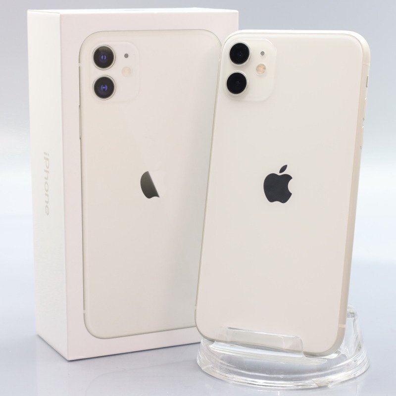 Apple iPhone11 64GB White A2221 MWLU2J/A バッテリ87% ■SIMフリー★Joshin4094【1円開始・送料無料】の画像1