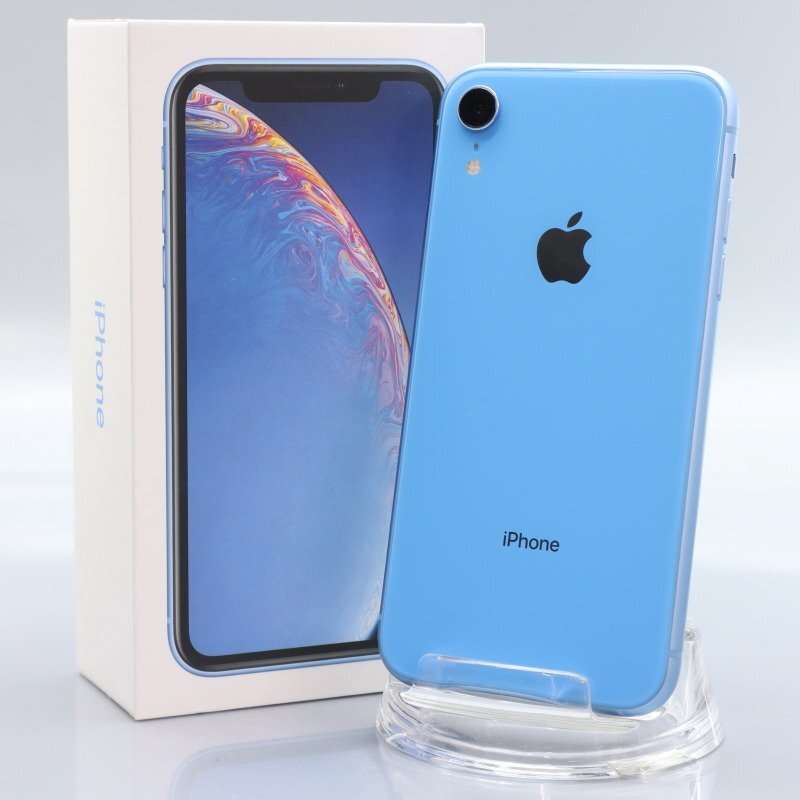 Apple iPhoneXR 128GB Blue A2106 MT0U2J/A バッテリ82% ■SIMフリー★Joshin8462【1円開始・送料無料】の画像1