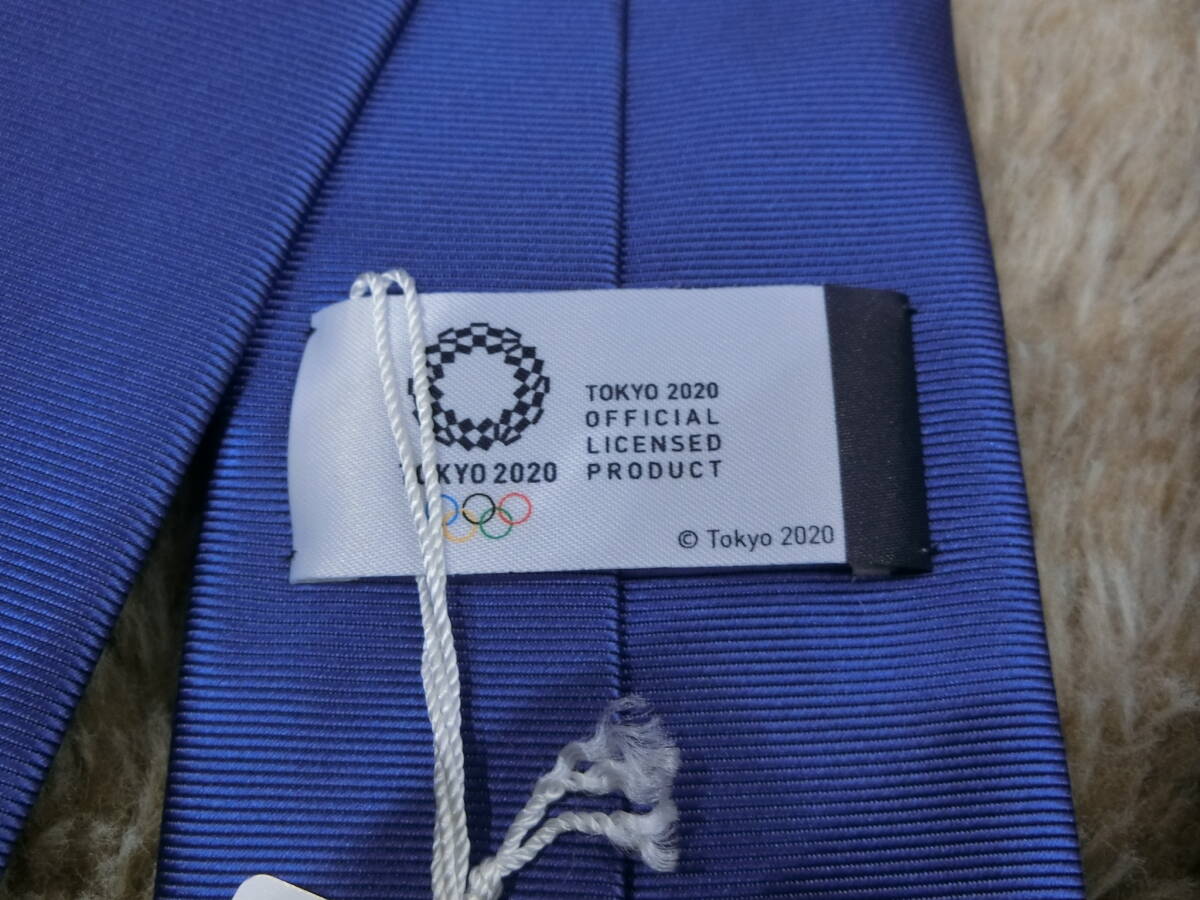 東京オリンピック パラリンピック 記念 ネクタイ ３本セット 新品 ブルー ピンク 公式 ライセンス エンブレム ロゴの画像8