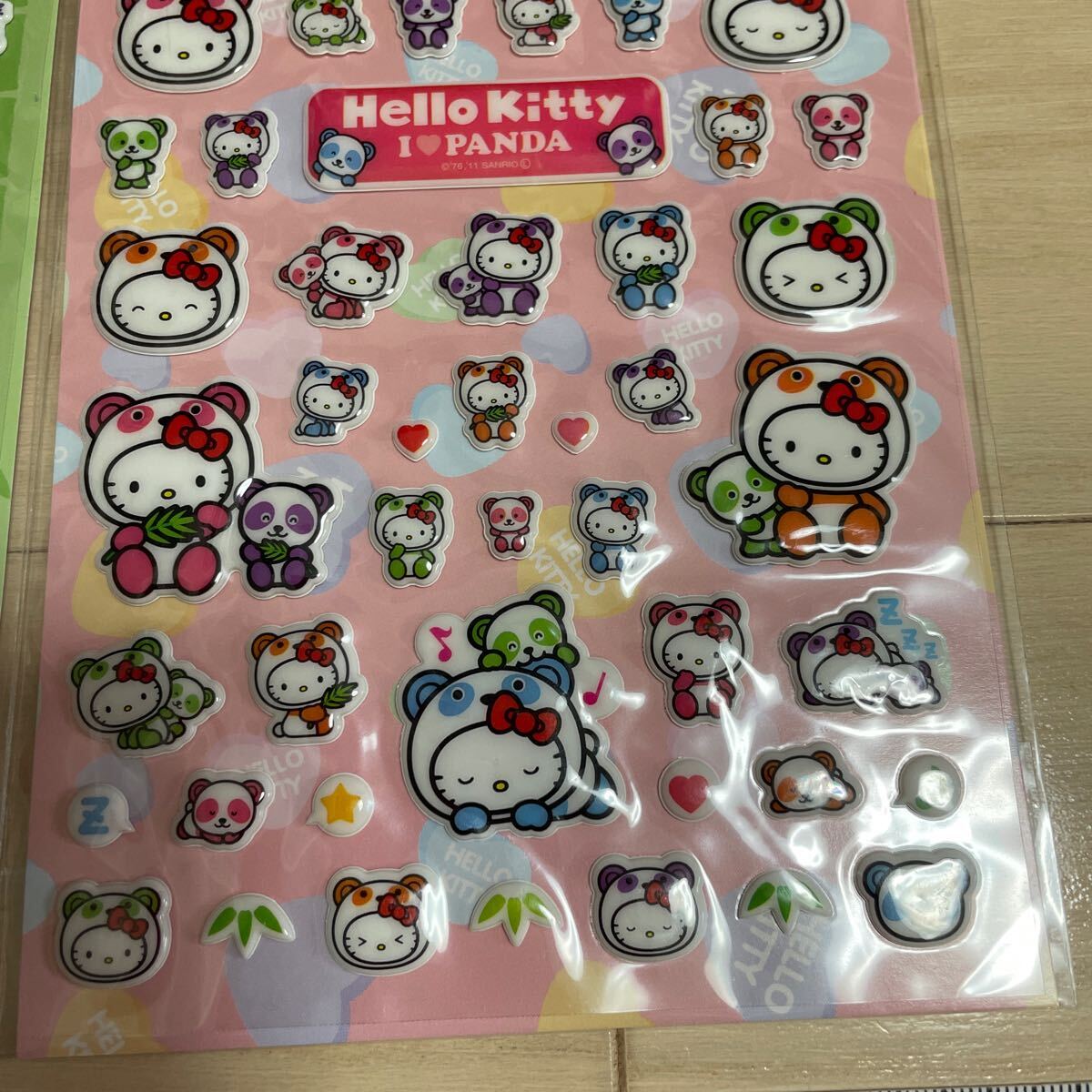 サンリオ ぷっくりシール Hello Kitty I love PANDAの画像5