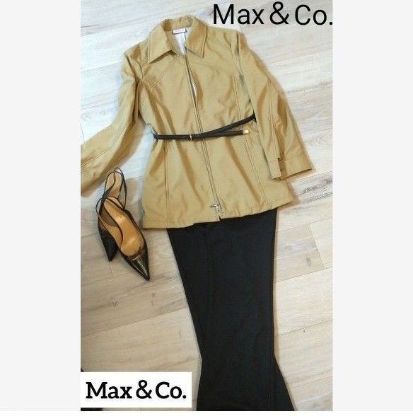 美品　Max＆Co. 　マックス＆コー　ジャケット　キャメル ベージュ   38　イタリア製　上着　マックスマーラセカンドライン　