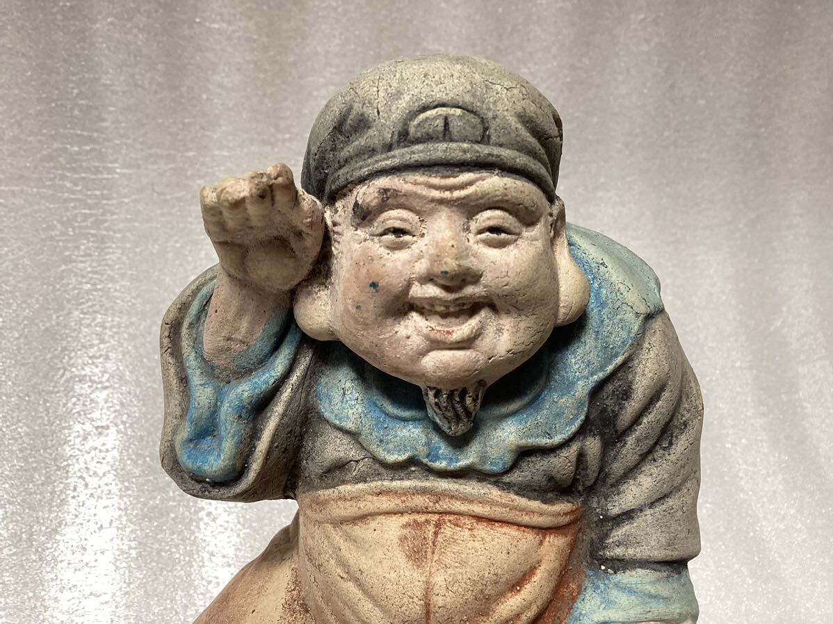サ 大黒天様 置物 七福神 縁起物 オブジェ アンティーク 陶器の画像5