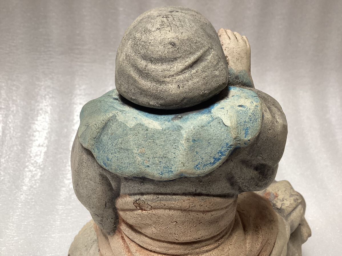 サ 大黒天様 置物 七福神 縁起物 オブジェ アンティーク 陶器の画像7