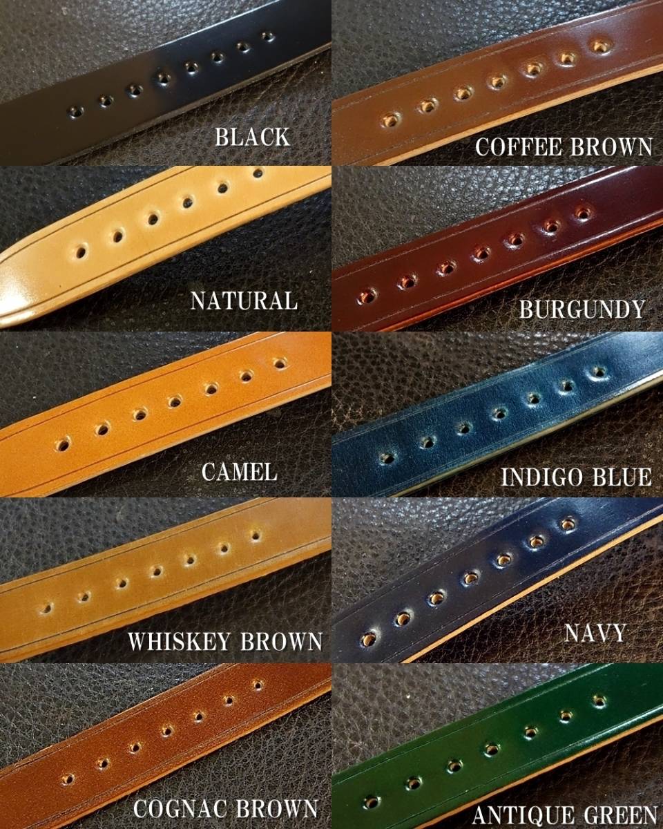 ◆コードバンNATO G10Strap◆国産アニリン染めコードバン Custom Order(COLOR/ラグ幅/BUCKLE COLOR) 受注生産(納期10日前後) 腕時計ベルトの画像6