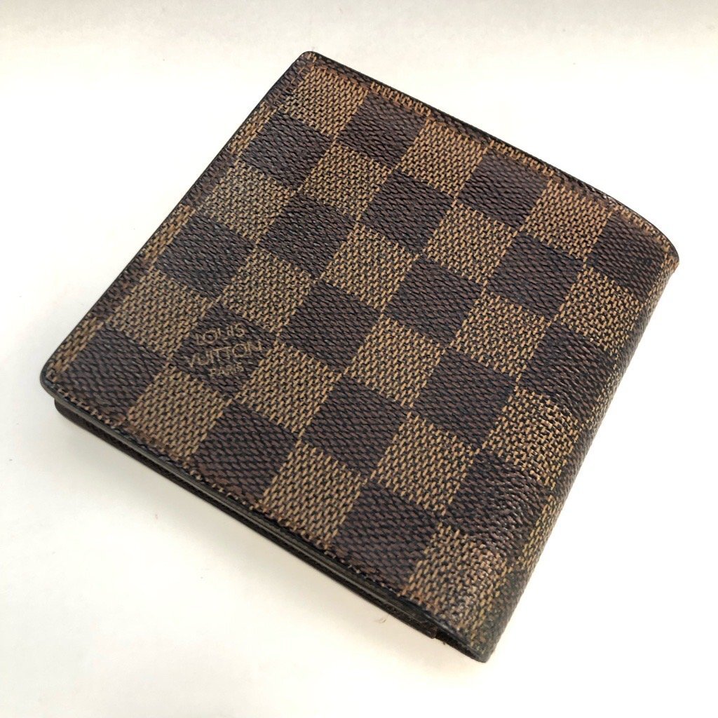 LOUIS VUITTON ルイヴィトン ダミエ ポルトビエ カルトクレディ モネ N61665 二つ折り財布 メンズ 財布 小銭入れあり エベヌ 正規品 最落無の画像6