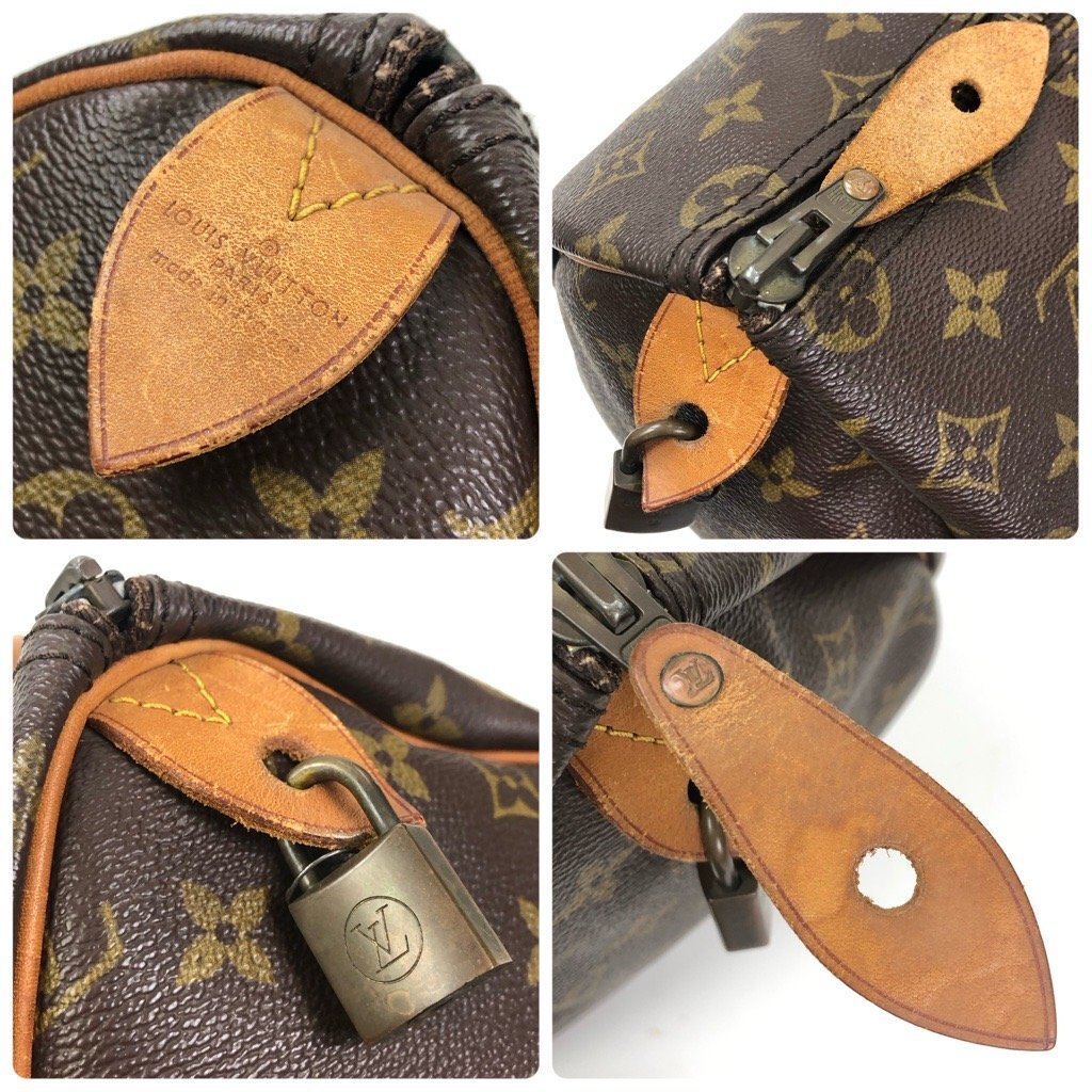 LOUIS VUITTON ルイヴィトン モノグラム スピーディ 35 ボストンバッグ M41524 旅行バッグ ヴィンテージ ハンドバッグ パドロック 最落無の画像6