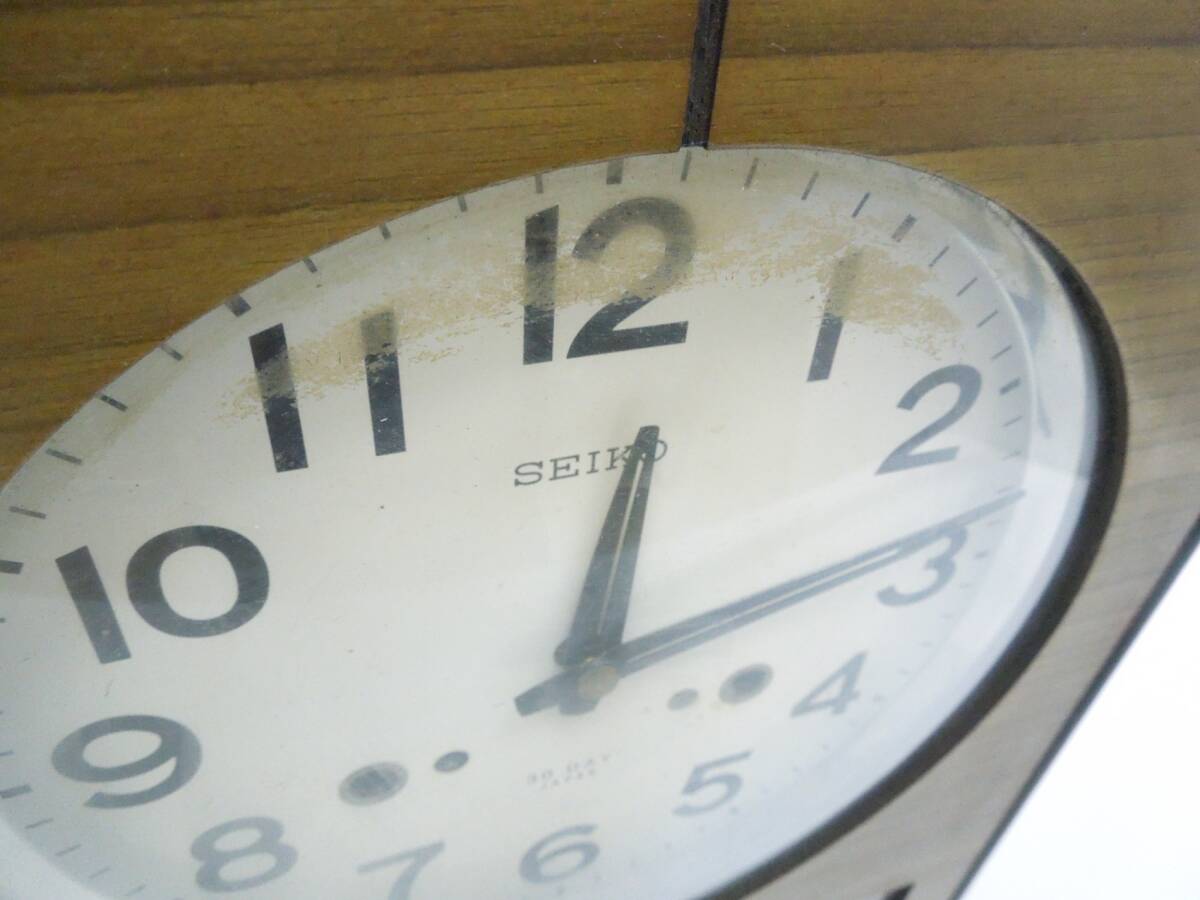 ‡0972 SEIKO 振り子時計 アンティーク レトロ １ヵ月 巻時計 セイコー 部品取り パーツ取り 動作未確認の画像3
