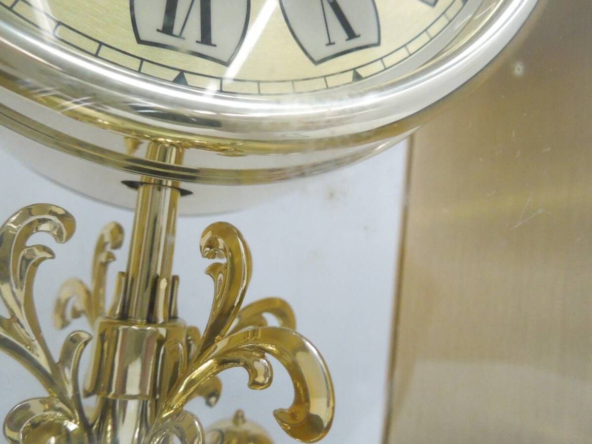 ‡0335 CITIZEN シチズン ブロンズ 彫刻 置き時計 アンティーク調 クォーツ リズム工業 針可動確認済の画像7