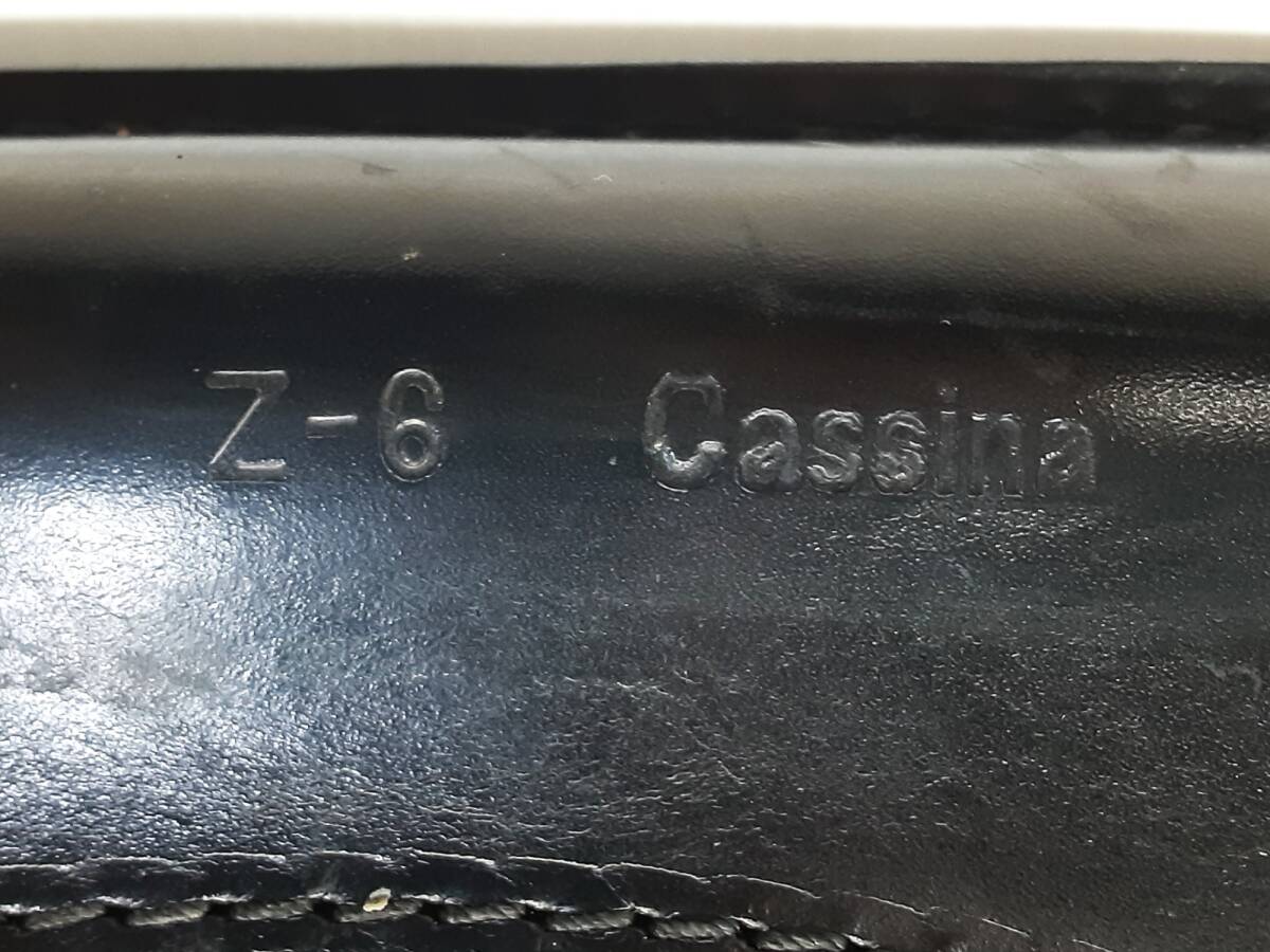 § A46001 カッシーナ 412 キャブ アームレス ダイニングチェア レザー 黒 Cassina 中古品 本革 ヴィンテージ アンティークの画像5