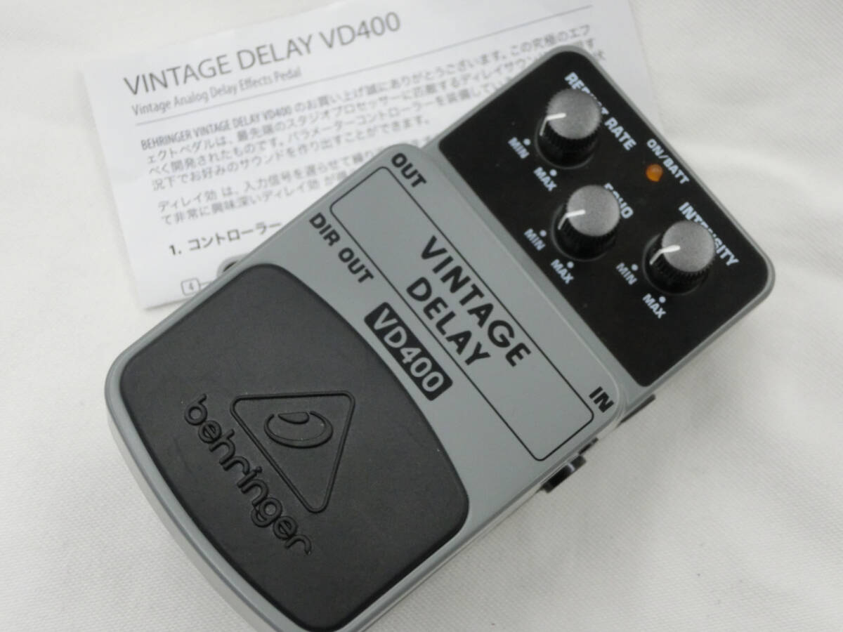 ‡ 0159 BEHRINGER ベリンガー VD400 VITAGE DELAY ヴィンテージ ディレイ エフェクター エレキギター 動作確認できる環境にない為未確認の画像1