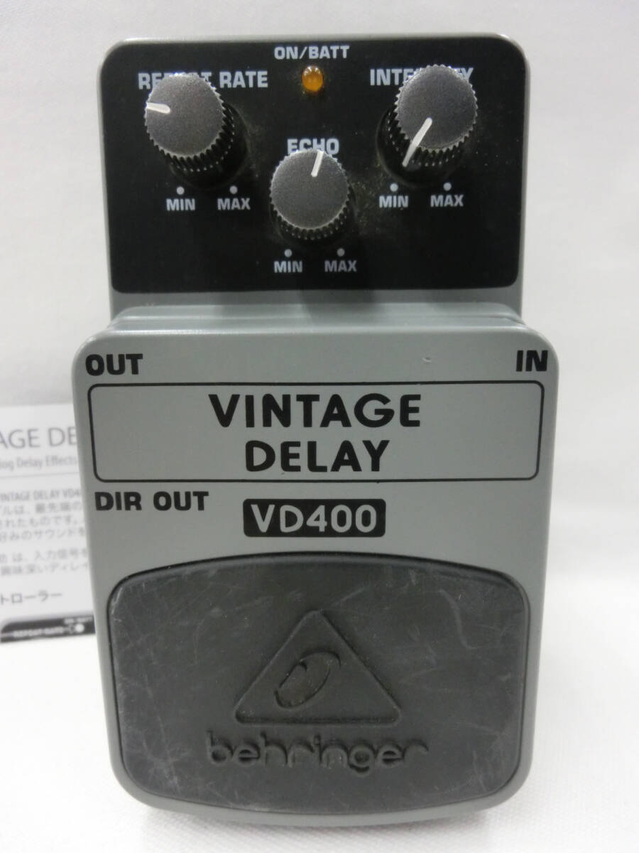 ‡ 0168 BEHRINGER ベリンガー VD400 VITAGE DELAY ヴィンテージ ディレイ エフェクター エレキギター 動作確認できる環境にない為未確認の画像1