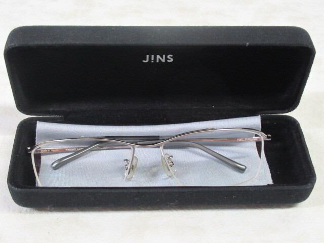 ◆S502.JINS β-Titanium ジンズ MTN-19S-347FC 96 33 眼鏡 メガネ 度入り/中古の画像9