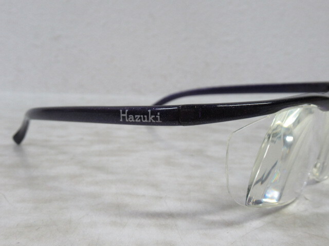 ◆S532.Hazuki ハズキ ルーペ ラージ 紫ラメ LS 1.85X/中古の画像3