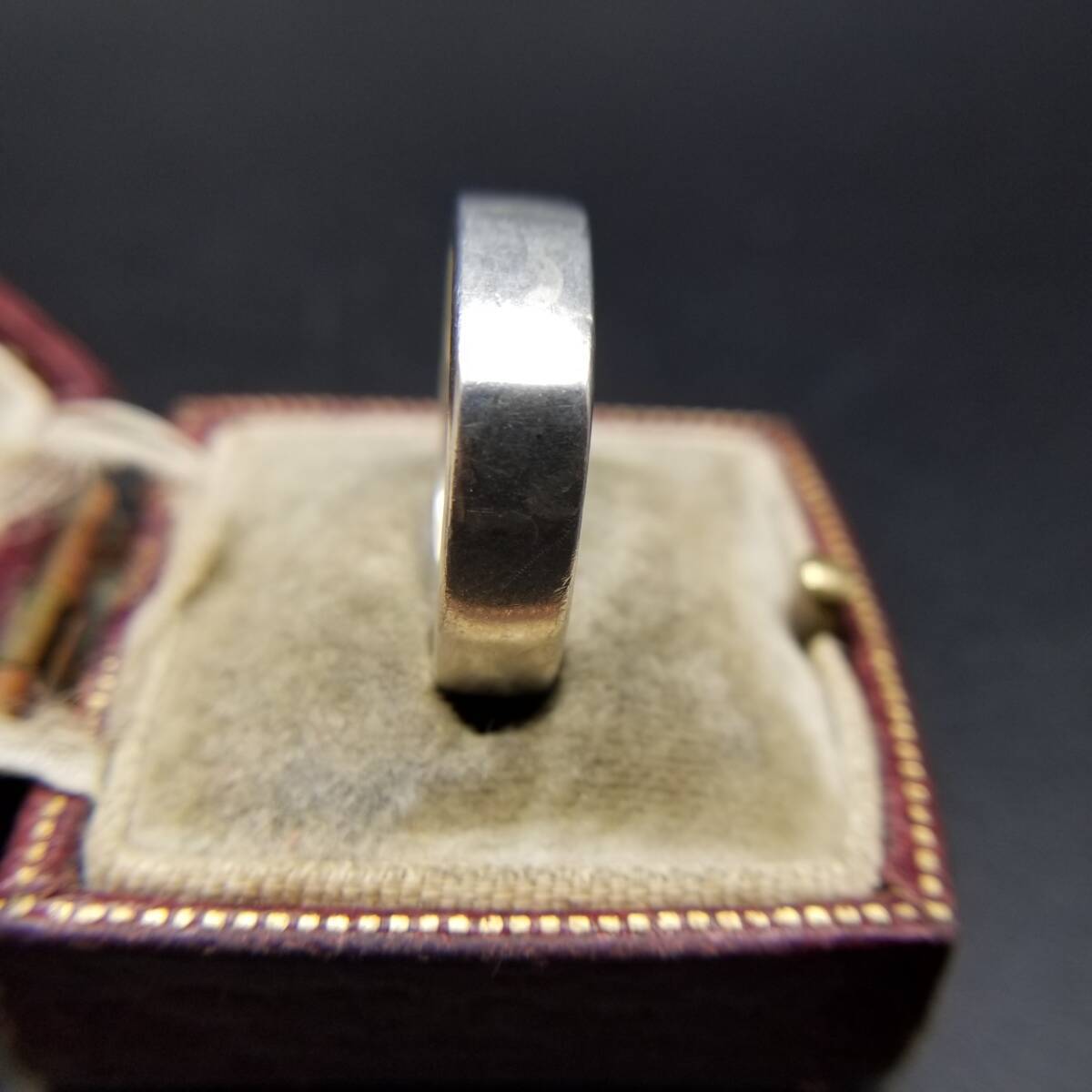 MEXICO Mexico квадратное форма простой оборудование орнамент нет Basic 925 Vintage серебряное кольцо кольцо ювелирные изделия импорт Y14-X